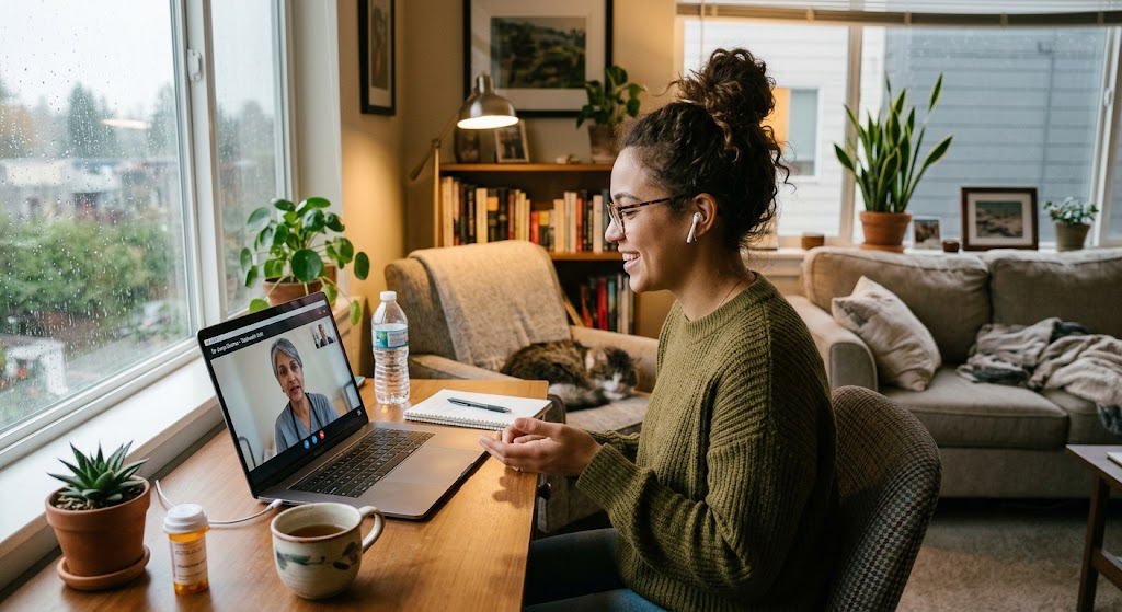 Home Page using telehealth